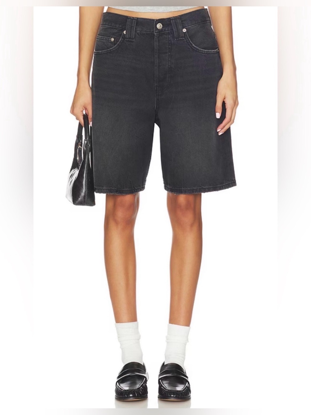 Free People We The Free Montana Black Denim Jorts Shorts Size 30 WORN ONCE